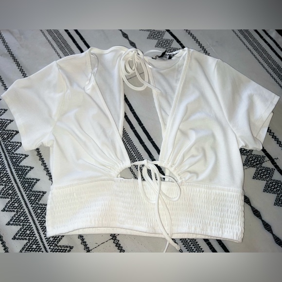 Tops - White crop top